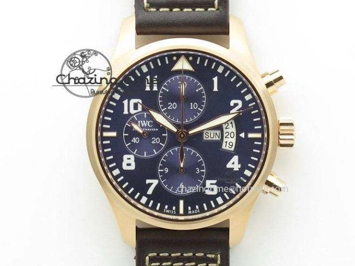 MIROTIME 0213 Soft Pilot Chrono 3777 43mm ZF 1:1 Best Edition Black Dial On Black Leather Strap A 7360